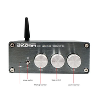 BRZHIFI 2.0 penguat daya Digital Stereo mesin Audio rumah profesional 100WX2 BT5.0 bahan Aluminium