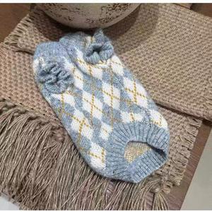 가을/겨울 통기성 친환경 편안한 클래식 울 체크무늬 스웨터 조끼 요크셔 테리어 포메라니안 소형견용 - Product Image 5