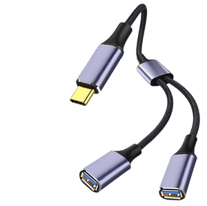 Durevole <span class=keywords><strong>USB</strong></span> C 3 in1 <span class=keywords><strong>2</strong></span> in1 Hub extension <span class=keywords><strong>2</strong></span>/3 porte <span class=keywords><strong>USB</strong></span> Splitter OTG cavo dati adattatore di trasferimento rapido - Product Image 6