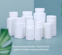 Flacon de médicaments en HDPE blanc avec logo personnalisé pour pilules, vitamines et capsules, impression sérigraphique, bouchon à visser