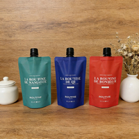 Sac à bec verseur liquide de qualité alimentaire personnalisé, sac en plastique réutilisable de 100 ml, emballage de poche à bec verseur pour savon liquide lavé à la main
