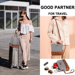 Bolsas de lona de Viaje Unisex Weekender de poliéster impermeable de 21 "con compartimento para zapatos para viajes nocturnos y de negocios 3 uds. - Product Image 3