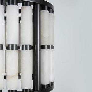 Custom Copper Creative Metal Chains Hanging Lamp <b>Dining</b> Room Retro Industrial Round Alabaster <b>Lighting</b> Chandelier - Product Image 2