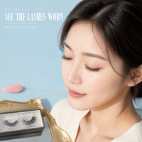 Faux cils en bande, effet naturel et volumineux, pour un look quotidien, 1 paire pour le maquillage, vente en gros de faux cils