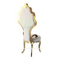 Chaises de Trône de Couple, Forme de Feuille, Design Royal Spécial pour Hôtellerie, Meubles pour Mariés, avec Cristal pour Mariages et Événements