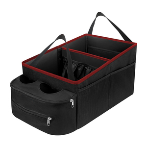 Organizador de banco traseiro dobrável para carro, saco de armazenamento com divisórias e porta-copos, organizador de banco traseiro - Product Image 5