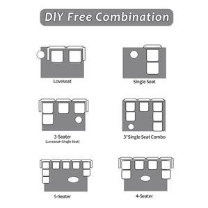 Modern <b>Convertible</b> Memory Foam Compressed Sofa Set 2 Seater Modular Sectional Couch for Apartment & Villa Living Rooms - Product Image 6