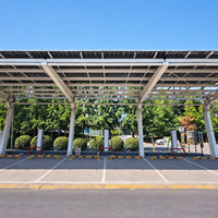 Système de montage photovoltaïque pour carport solaire, monté au sol, étanche, pour stationnement de voitures