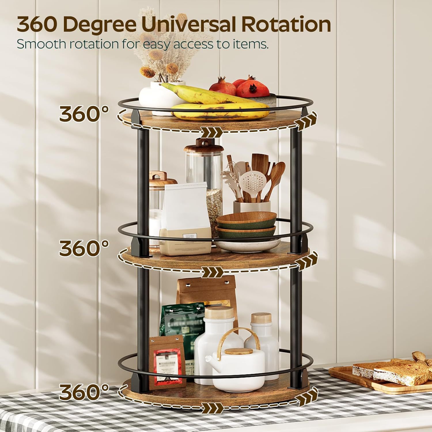 Stylish spice rack [Three-tier design]