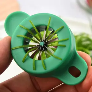 Produk baru peralatan dapur untuk daun bawang hijau dan seledri 12 pisau baja tahan karat mesin pemotong bawang hijau mesin penghancur