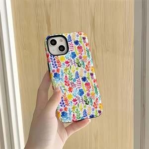 Funda de teléfono con hojas estéticas para iPhone 17 16 15 14 13 12 11 Pro Max Plus X XR XS Air Filin, funda protectora anticaída - Product Image 1