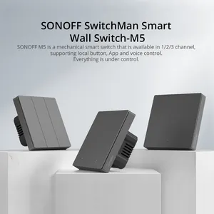 Sonoff-Interruptor de pared M5 SwitchMan 1/2022, pulsador con Control remoto, temporizador de luz inteligente, Alexa y Google Home, novedad de 2/3