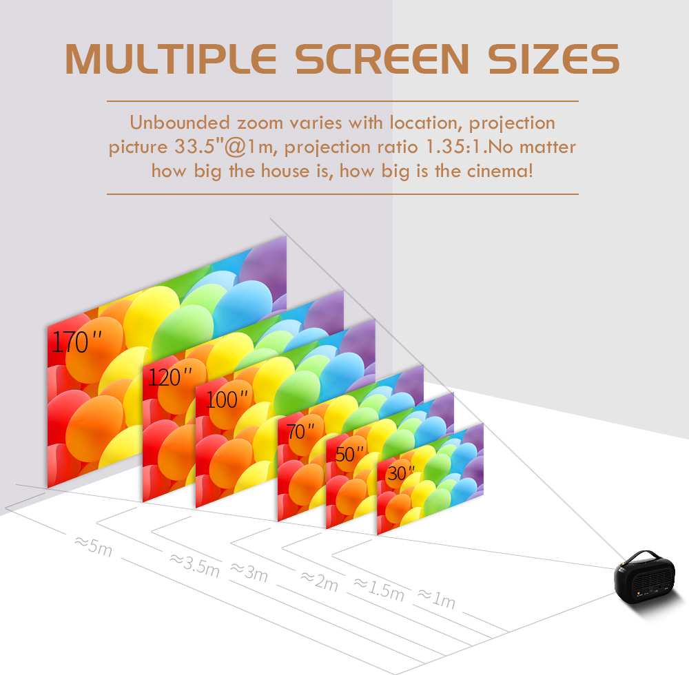4K Mini DLP Projector Portable Durable Android Home Theater Mini Projector