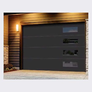 Porte de <span class=keywords><strong>garage</strong></span> sectionnelle automatique en aluminium de haute qualité, nouveau style, meilleur prix, avec panneau affleurant et isolation intégrale - Product Image 1