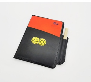 Carte d'arbitre de football en PVC avec impression de logo personnalisé carnet d'avertissement portable pliable rouge jaune pour équipement d'entraînement - Product Image 2