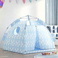 Tente de jeu pour enfants d'intérieur, 4-6 ans, portable, entièrement automatique, pliable, monocouche, en polyester, résistante au soleil, 130*130*120cm