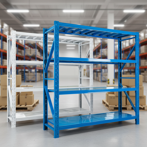 JIACHUANG Scaffale Industriale Resistente, Ripiani <span class=keywords><strong>in</strong></span> <span class=keywords><strong>Ferro</strong></span> a Forma di L, Rivestimento <span class=keywords><strong>in</strong></span> Polvere Epossidica, <span class=keywords><strong>Dimensioni</strong></span> Personalizzabili - Product Image 1