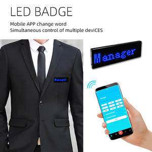 Rechargeable Digital LED Badge DIY Programmable <strong>Scrolling</strong> <strong>Message</strong> <strong>Mini</strong> LED Name Tag <strong>Display</strong> Languages led Badge - Product Image 3