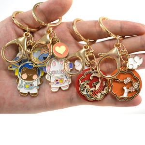 Porte-clés personnalisé en métal en alliage de zinc, design <span class=keywords><strong>2d</strong></span> 3d, lettre en émail doux, nom de l'entreprise, logo, porte-clés - Product Image 6