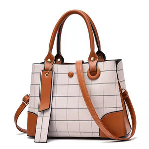 Sacoche vintage <span class=keywords><strong>à</strong></span> grande capacité <span class=keywords><strong>à</strong></span> carreaux en PU, sacs <span class=keywords><strong>à</strong></span> <span class=keywords><strong>main</strong></span> pour femmes, sacs <span class=keywords><strong>à</strong></span> <span class=keywords><strong>main</strong></span> pour femmes, directement de l'usine - Product Image 4