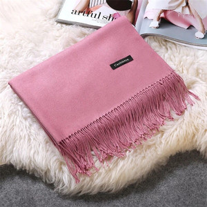 Bán Buôn 200*70 Dài Pashmina Khăn Choàng Khăn Choàng Biểu Tượng Tùy Chỉnh Mùa Đông Cashmere Khăn Cho Phụ Nữ - Product Image 3
