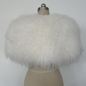 Chaqueta de Mujer de Lujo, Nueva Colección 2026, Chaqueta Corta de Piel de Cordero, Bolero de Piel de Oveja Mongol Auténtica - Product Image 6