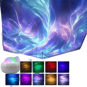 <span class=keywords><strong>Proyector</strong></span> de Ondas de Agua Aurora Boreal - Lámpara Nocturna con <span class=keywords><strong>Efecto</strong></span> de <span class=keywords><strong>Galaxia</strong></span> y Cielo Estrellado UFO que Cambia de Color - Product Image 5