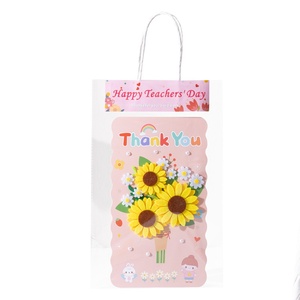 Tarjeta de Felicitación 3D de Alta Gama para el Día del Maestro, Tarjeta de Felicitación de Cartón para Niños, Flor Eterna Hecha a Mano, Regalo para Maestros de Jardín de Infancia - Product Image 5