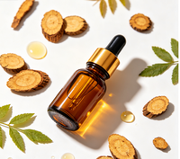 Huile d'extrait d'herbe de Sophora Flavescens de qualité cosmétique en contenant et bouteille en plastique