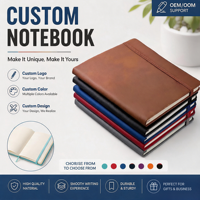 Carnet en cuir vintage de haute qualité, personnalisé, avec logo en relief, design avec bande élastique, carnet d'affaires