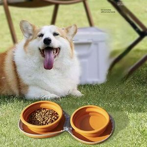 Nuevo Bebedero Portátil Plegable de Silicona para Mascotas, Doble Uso, Impermeable, para Exteriores, para Todas las Mascotas - Product Image 1