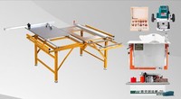 Ensemble complet de machines à bois pour usage domestique simple, scies à bois, machines à travailler le bois, scies à table coulissante pour la découpe de panneaux en PVC et MDF