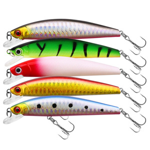 Leurre artificiel dur flottant Mino 8cm 7g pour surface, avec sonnette intégrée, simulation de perle sonore, équipement de pêche - Product Image 1