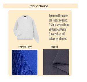 Sudaderas con capucha con estampado de logotipo personalizado de alta calidad, sudaderas de algodón 100%, patrón sólido bordado, <span class=keywords><strong>ropa</strong></span> de invierno con cuello redondo de lana - Product Image 4