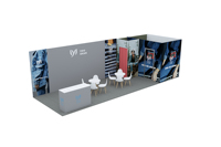 Stand d'exposition modulaire droit 10x30 pieds, salle de stockage, imperméable, garantie 5 ans, pour expositions, présentoirs, stand d'exposition en tissu tendu