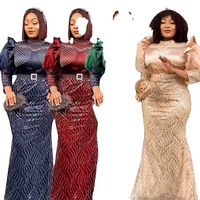 Robes de Soirée Longues de Luxe Grande Taille Africaines de Dubaï à Paillettes pour Femmes Tenues de Fête Ankara Turquie Robes Vêtements Africains