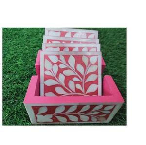 Posavasos con incrustaciones de hueso de diseño moderno con posavasos tamaño personalizado forma cuadrada elegante posavasos con incrustaciones de hueso - Product Image 4