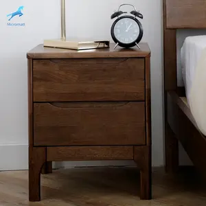 Fuente directa de fábrica 2020, nuevo estilo, muebles de dormitorio personalizables, mesita de noche de Color madera marrón