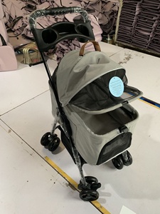 Luxo Foldable Pet Stroller com rodas grandes para uso ao ar livre e Travel Carrying <span class=keywords><strong>Dog</strong></span> ou outros animais de estimação à venda - Product Image 4