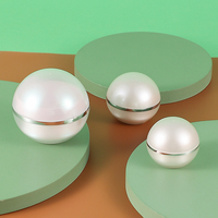 Pot de crème pour les yeux en forme de boule ronde de 10g, 15g, 30g, 50g avec couleur nacrée