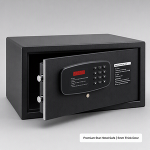 Caja Fuerte Portátil de Metal para <span class=keywords><strong>Hotel</strong></span> con Pantalla LED Inteligente y <span class=keywords><strong>Puerto</strong></span> USB para Suministro de Energía de Emergencia - Product Image 4