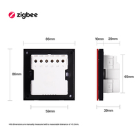 Interrupteur intelligent Zigbee rouge en aluminium aviation avec panneau imitation bois, 1/2/3/4/6 gangs, sans fil neutre, automatisation domestique intelligente IP20 pour