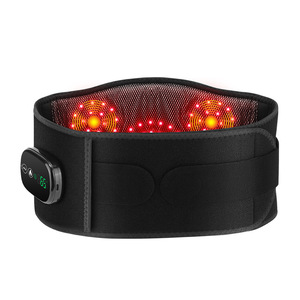 Coussin de massage chauffant sans fil portable avec sangle élastique ovale, rechargeable par USB, contrôle du thermostat, soulagement des douleurs au dos, au cou et aux genoux - Product Image 3