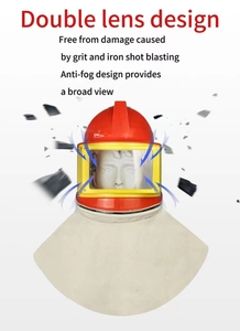 LEABON Casque <span class=keywords><strong>de</strong></span> <span class=keywords><strong>protection</strong></span> anti-éclaboussures <span class=keywords><strong>pour</strong></span> <span class=keywords><strong>sablage</strong></span> avec circulation d'air et écharpe intégrée <span class=keywords><strong>pour</strong></span> sablateur - Product Image 5