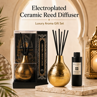 Diffuseur de parfum d'ambiance en or de style moyen-oriental