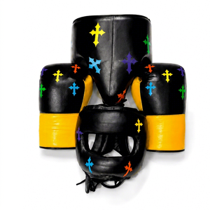 Guantes de Boxeo Profesionales de Piel para MMA, Nuevos, con Protector de Cabeza y Entrepierna, Transpirables, Duraderos, Ecológicos, Marca Personalizada - Product Image 1