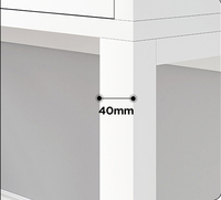 Bureau d'ordinateur rond avec rangement, table d'étude longue, pour la maison, bureau, pour étudiants