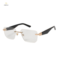 Nouvelle Collection – Montures de Lunettes Rondes Solides Sans Monture Unisexe avec Plaquettes de Nez Confortables et Branches Métalliques Flexibles – Lunettes de Lecture à Vision Claire