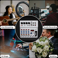 Console de mixage audio portable 6 canaux, 99 effets sonores, console audio professionnelle pour PC, streaming en direct, podcasting, spectacles de DJ