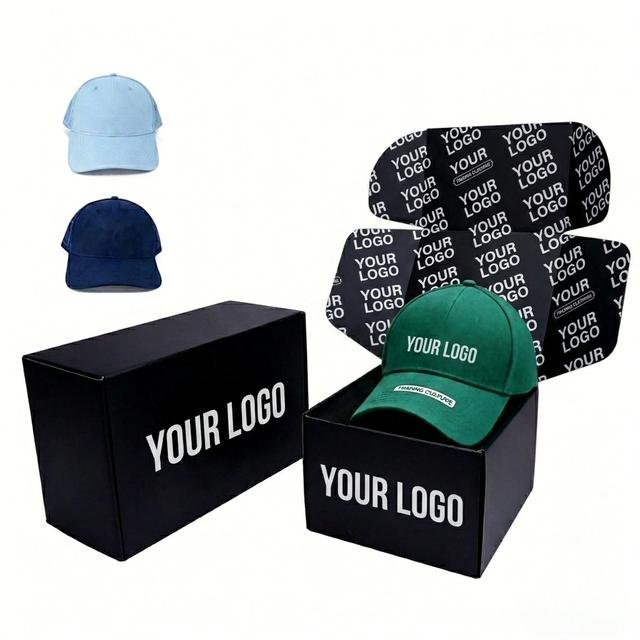 Custom Logo Luxury Recyclable Slotted Boxes with Corrugated Cardboard for Hats Caps Baseball Caps Storage